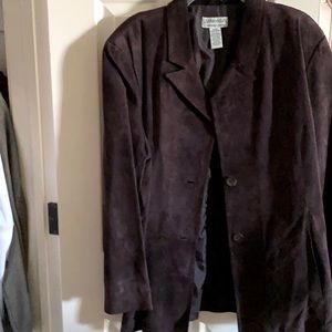 Suede jacket blazer chocolate